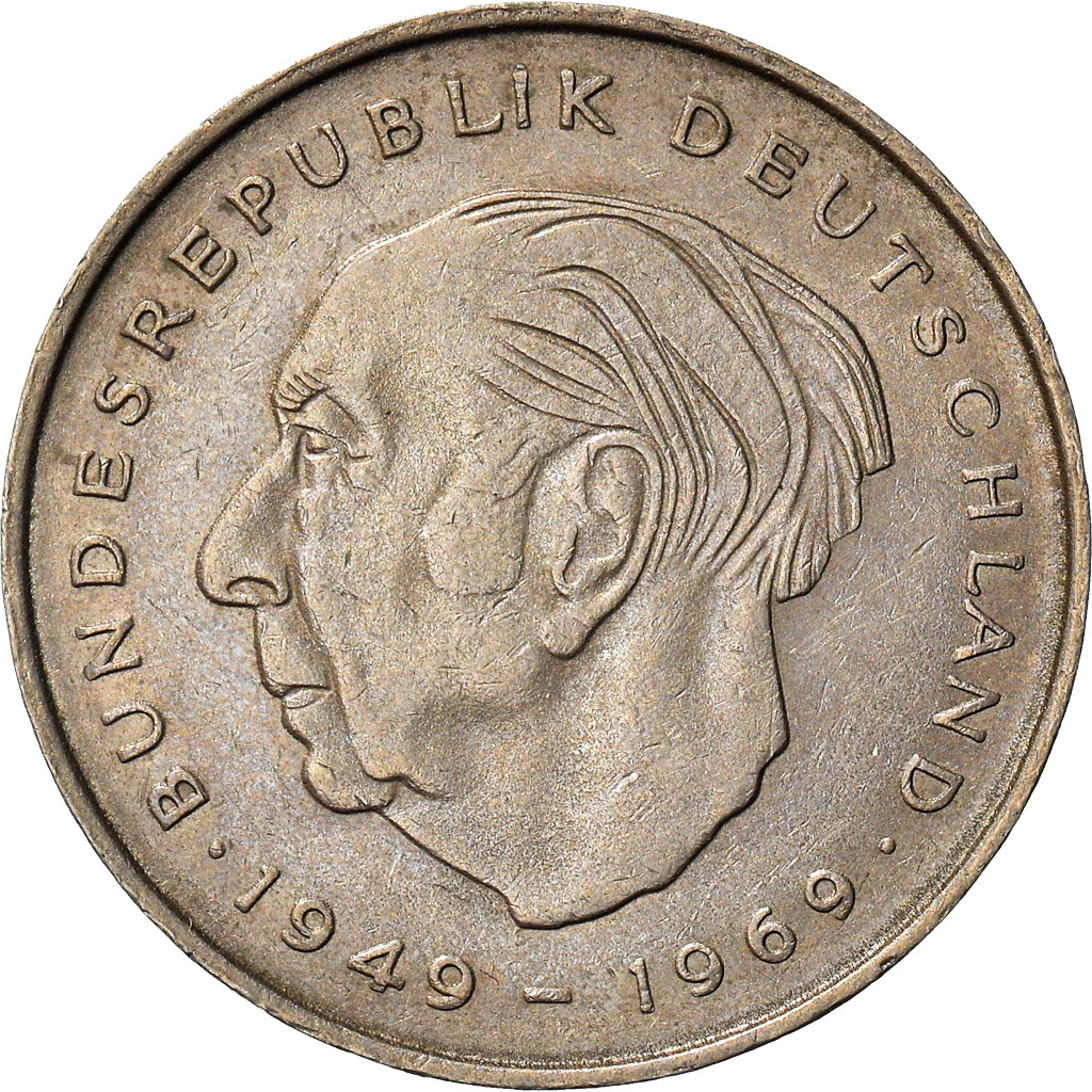 Coin, GERMANY - FEDERAL REPUBLIC, 2 Mark, 1974, Stuttgart, 