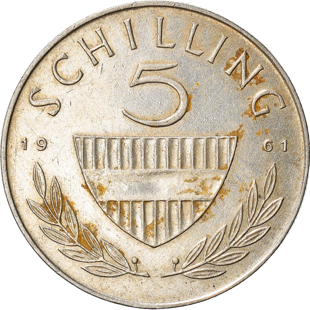 Coin, Austria, 5 Schilling, 1961, , Silver, KM:2889