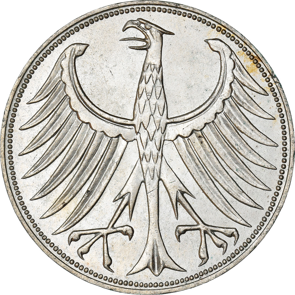 Coin, GERMANY - FEDERAL REPUBLIC, 5 Mark, 1970, Munich, , Silver