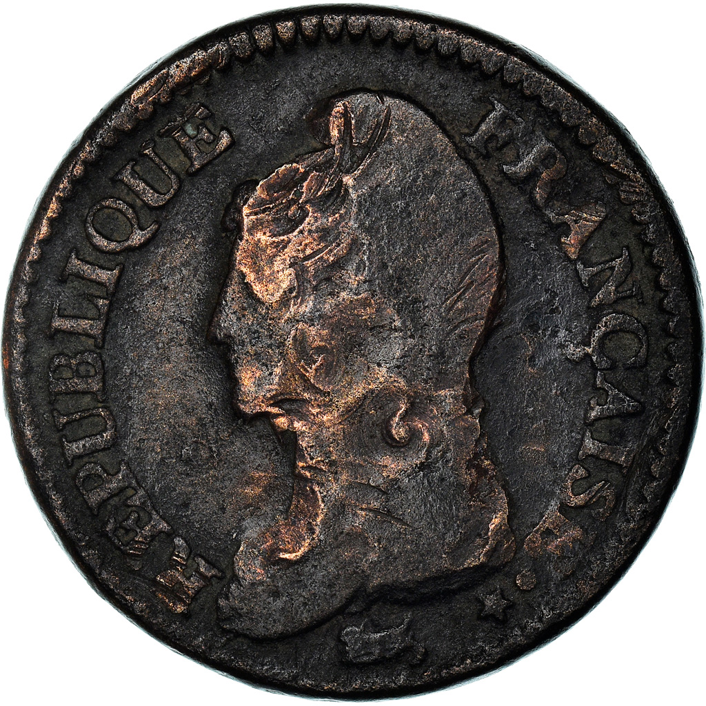Coin, France, Dupré, Decime, AN 5, Paris, Modification du 2 décimes, 