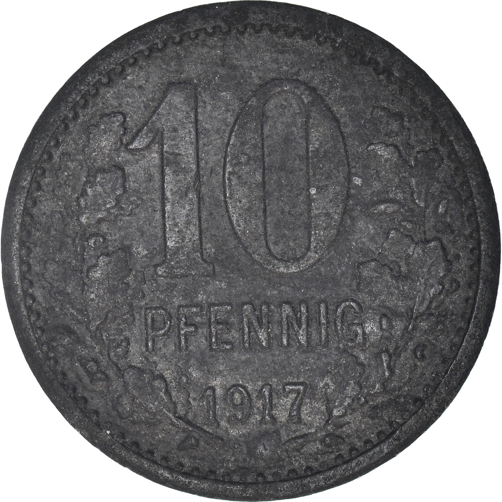 Coin, Germany, Bonn-Siegkreis, Bonn, 10 Pfennig, 1917, , Zinc