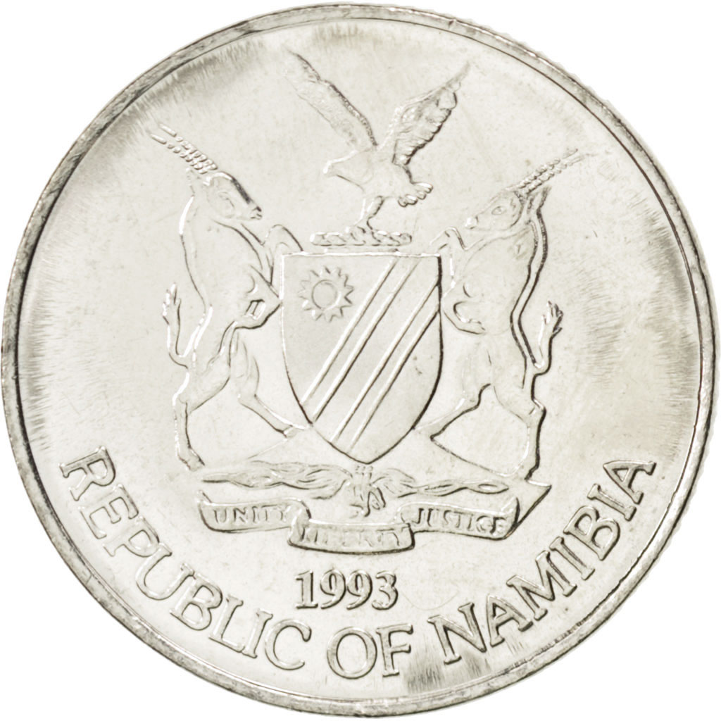 Münze, Namibia, 50 Cents, 1993, UNZ, Nickel plated steel, KM:3