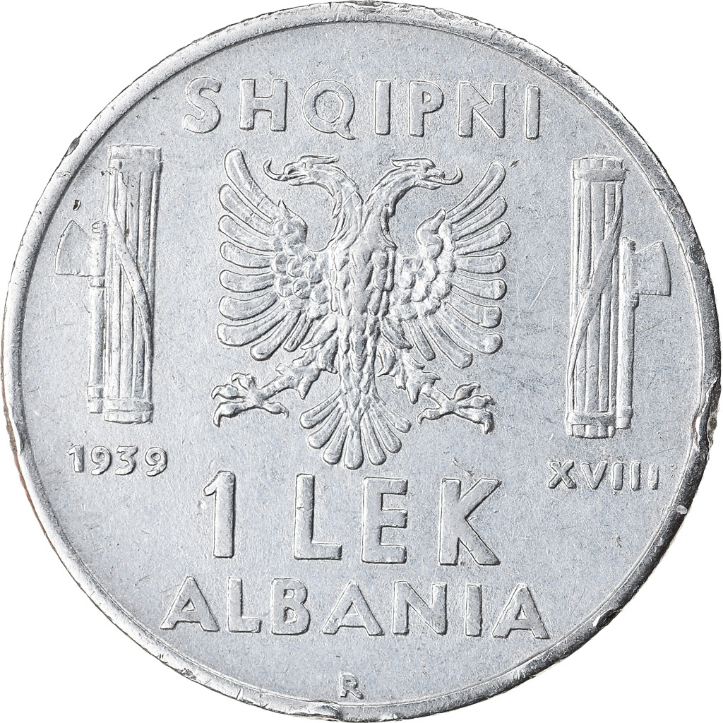 Coin, Albania, Vittorio Emanuele III, Lek, 1939, Rome, , Stainless