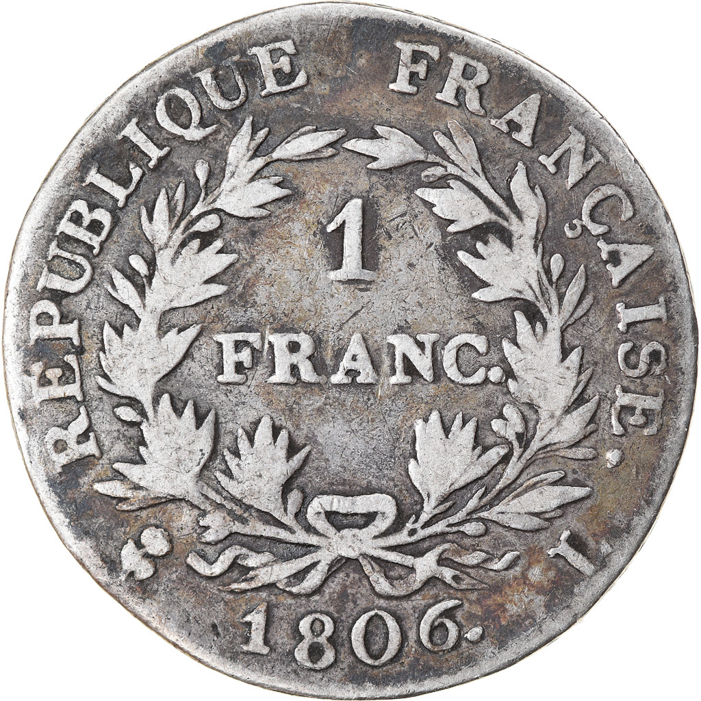 Coin, France, Napoléon I, Franc, 1806, Bayonne, , Silver, KM:672.6