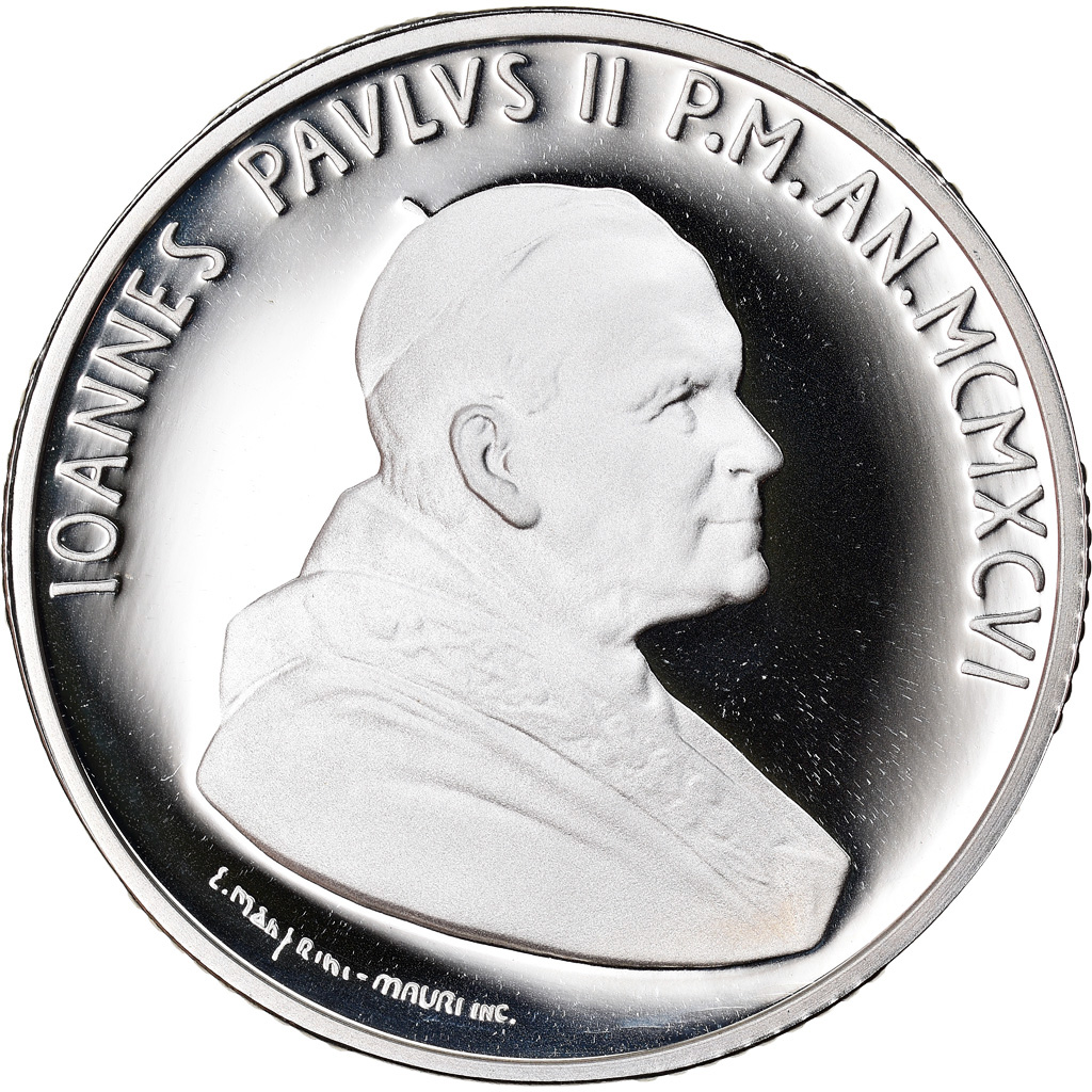 Coin, VATICAN CITY, John Paul II, 10000 Lire, 1996, Roma, , Silver