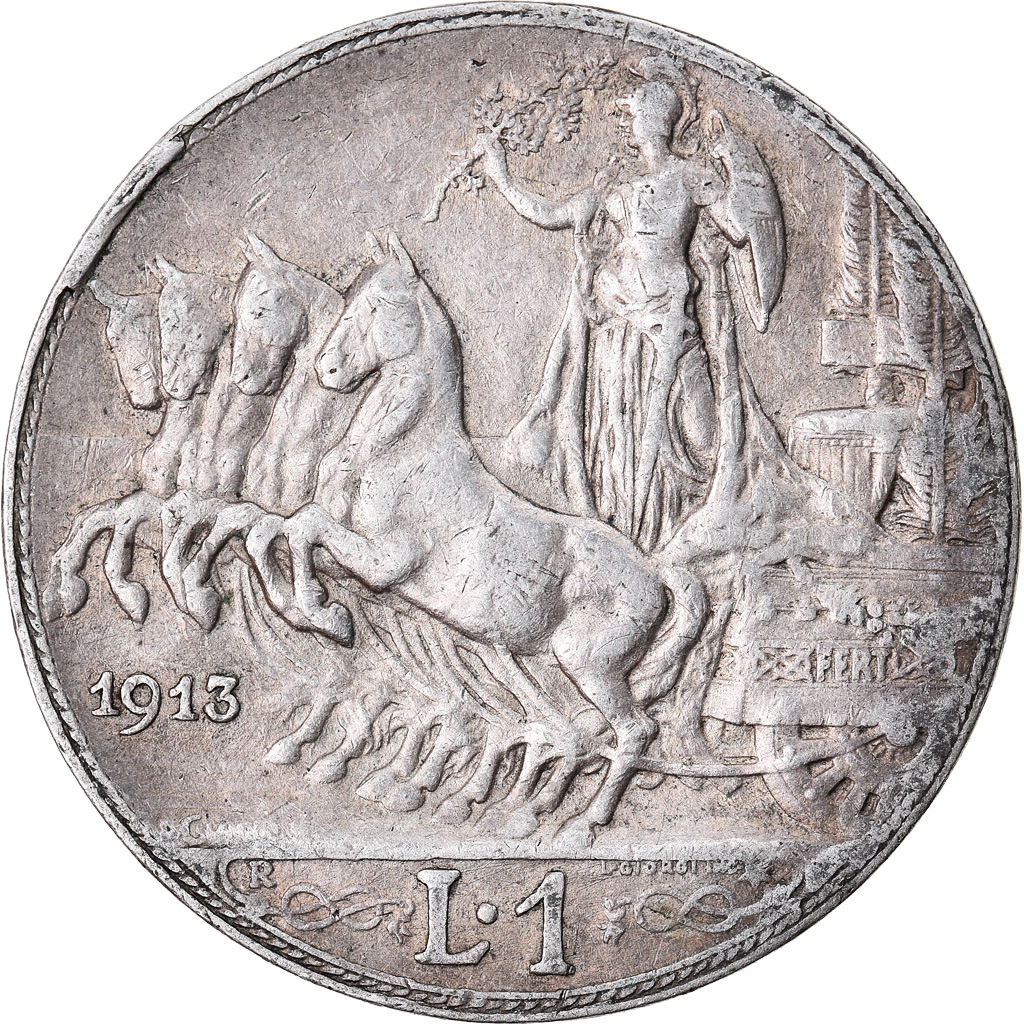 Coin, Italy, Vittorio Emanuele III, Lira, 1913, Rome, , Silver, KM:45