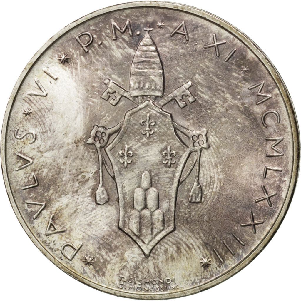 Coin, VATICAN CITY, Paul VI, 500 Lire, 1973, , Silver, KM:123