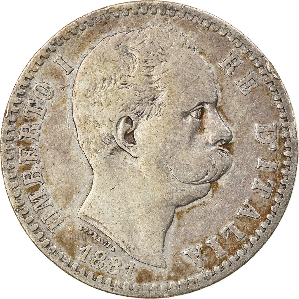 Coin, Italy, Umberto I, 2 Lire, 1881, Rome, , Silver, KM:23