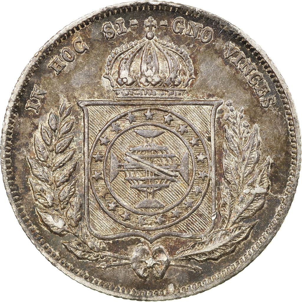 Coin, Brazil, Pedro II, 200 Reis, 1857, , Silver, KM:469