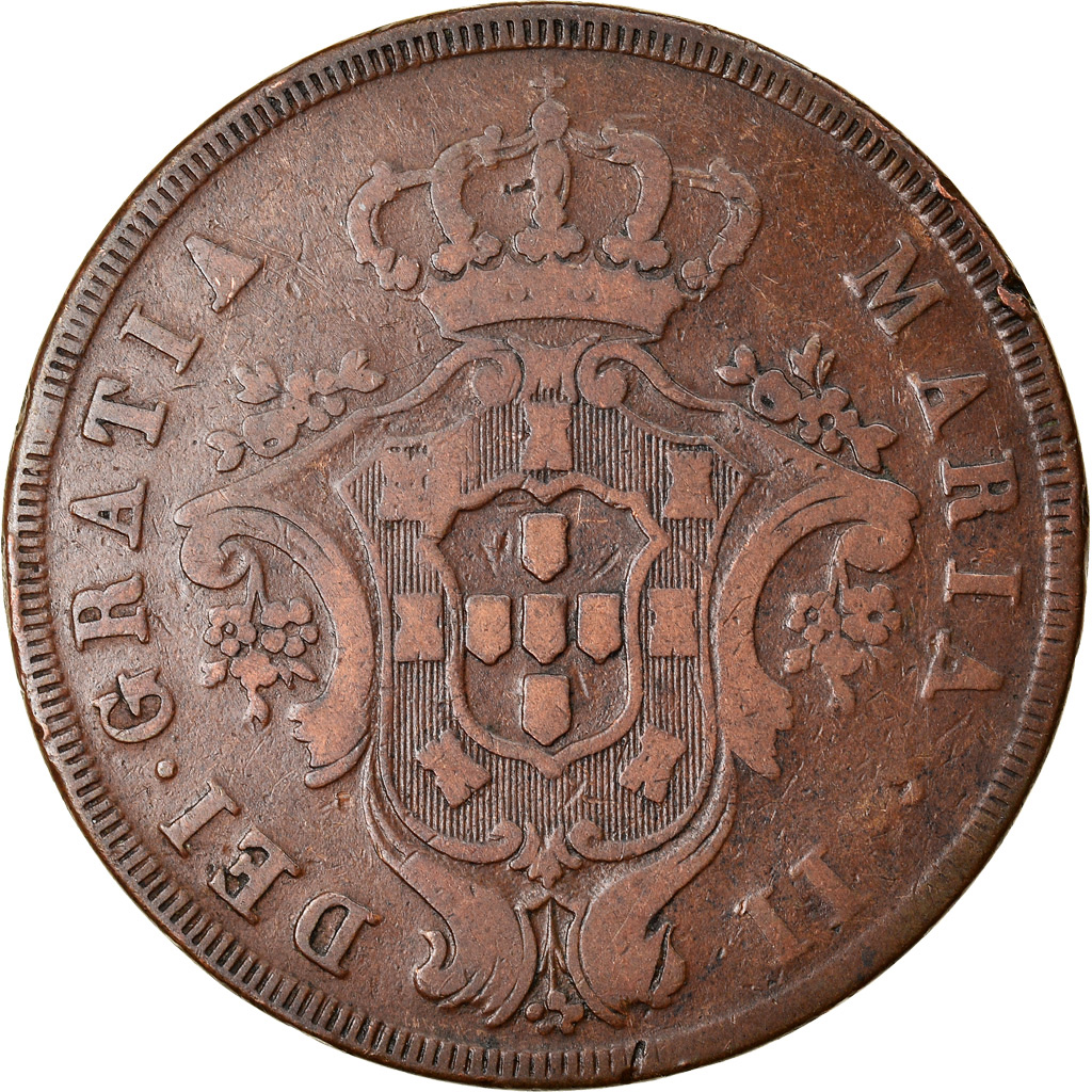 Coin, Azores, 20 Reis, 1843, , Copper, KM:12