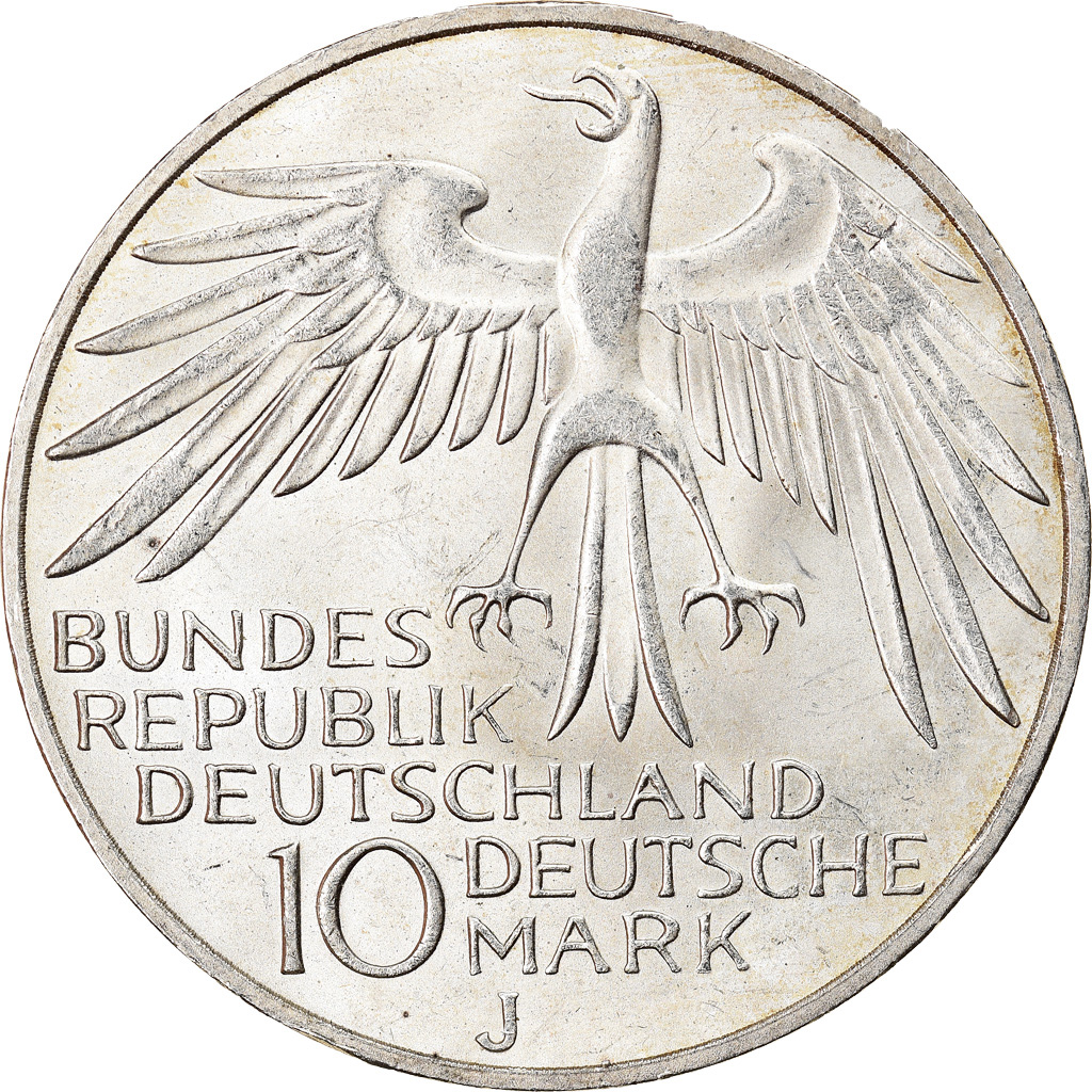 Coin, GERMANY - FEDERAL REPUBLIC, 10 Mark, 1972, Hambourg, , Silver