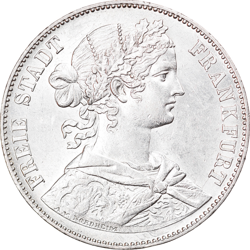 German States, FRANKFURT AM MAIN, Thaler, 1860, , Silver, KM:360