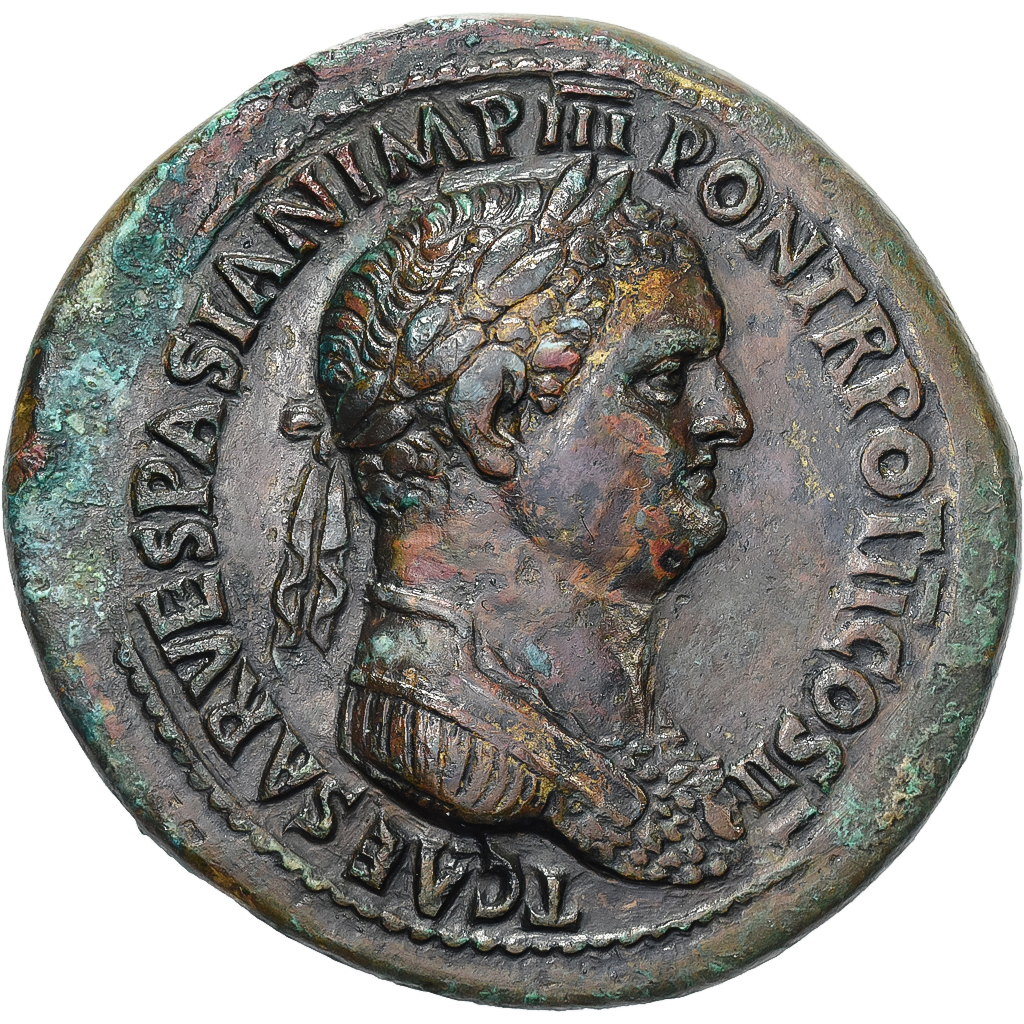 Coin, Titus, Sestertius, 72, Roma, Pedigree, , Bronze, RIC476