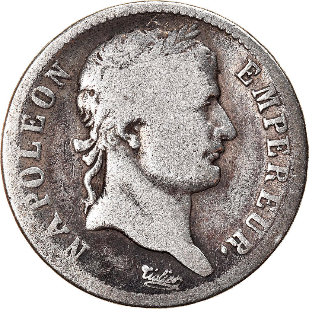 Coin, France, Napoléon I, Franc, 1813, Bordeaux, , Silver, KM:692.8
