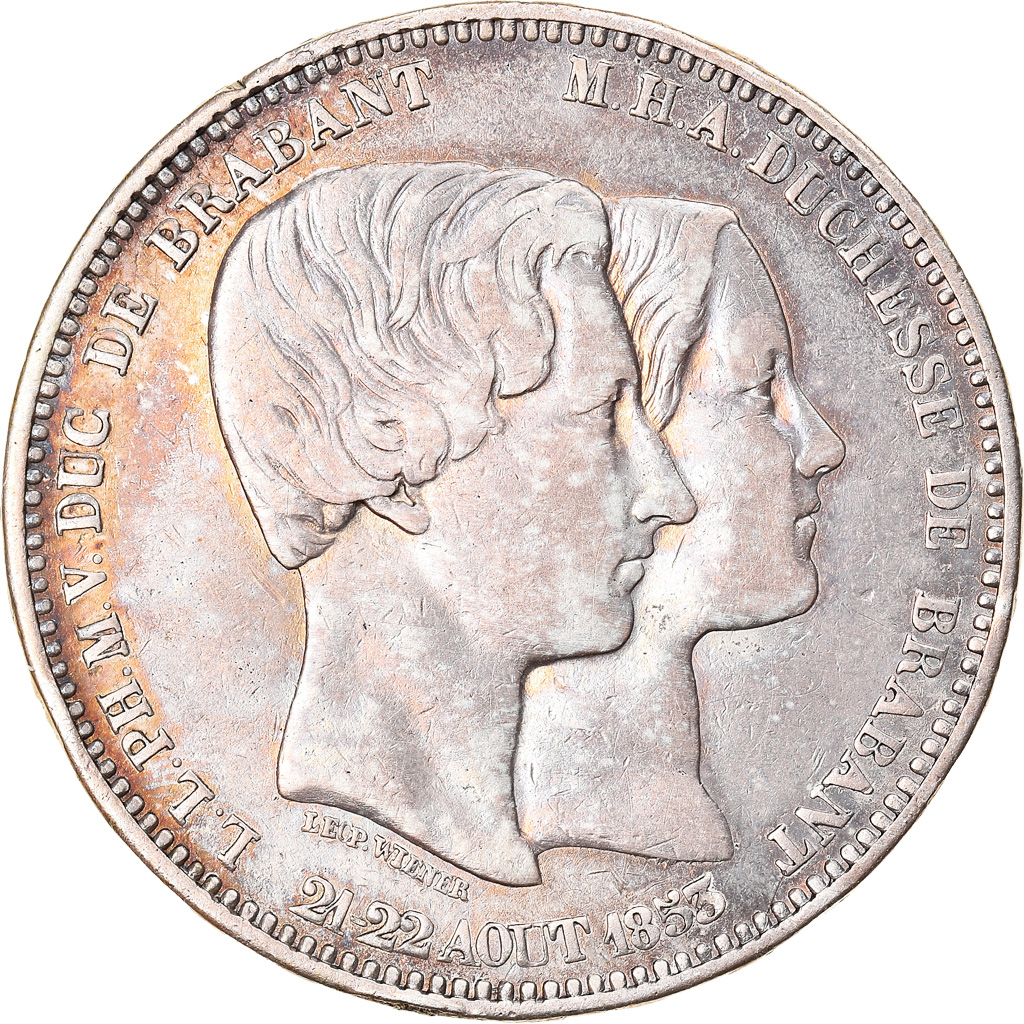 Coin, Belgium, Leopold I, 5 Francs, 1853, , Silver, KM:2.1