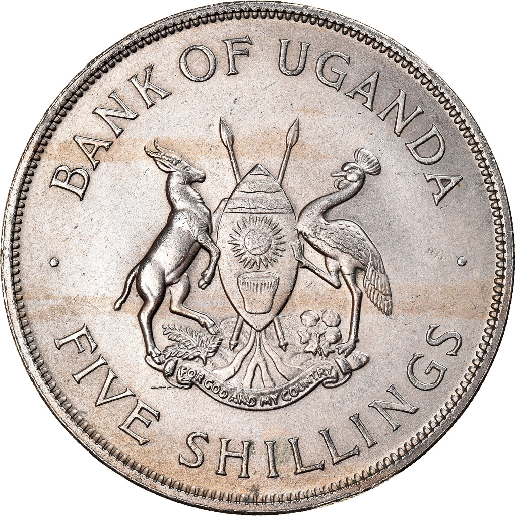 Coin, Uganda, 5 Shillings, 1968, , Copper-nickel, KM:7