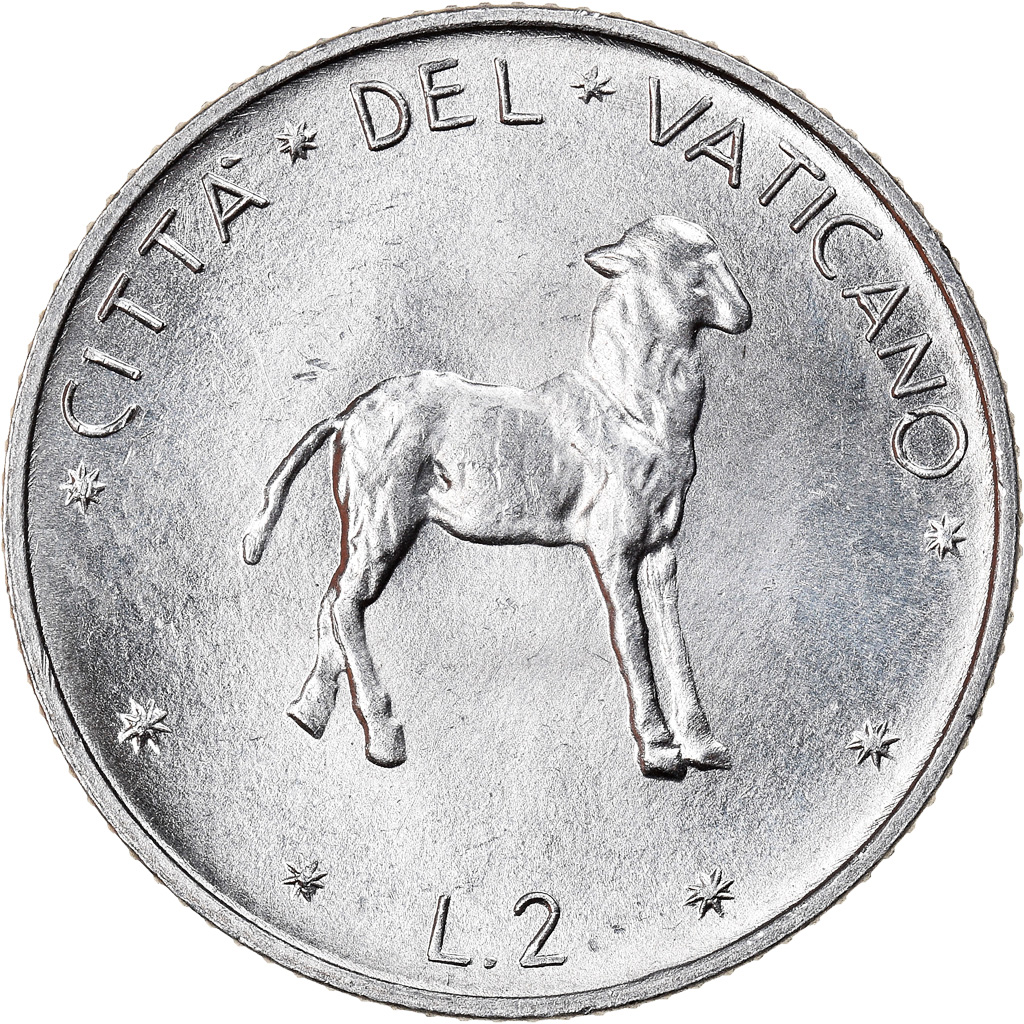 Coin, VATICAN CITY, Paul VI, 2 Lire, 1976, , Aluminum, KM:117