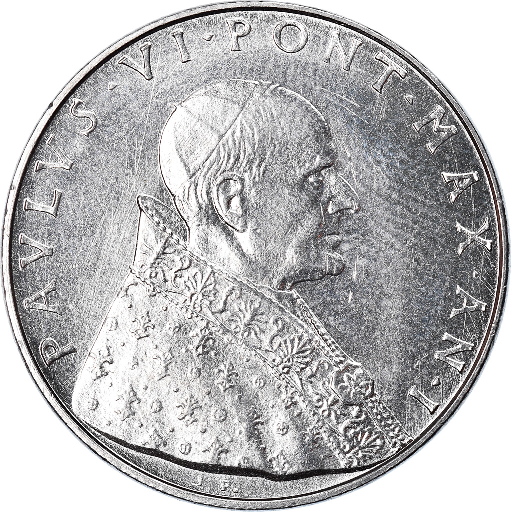 Coin, VATICAN CITY, Paul VI, 50 Lire, 1963, Roma, , Stainless Steel