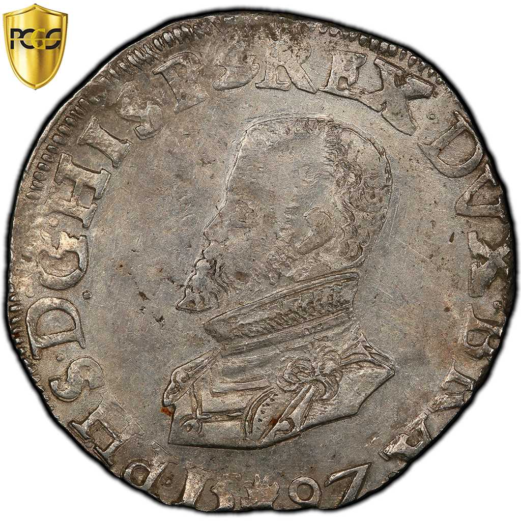 Duchy of Brabant, Philipp II, Ducaton, 1597, Anvers, Silver, PCGS, 