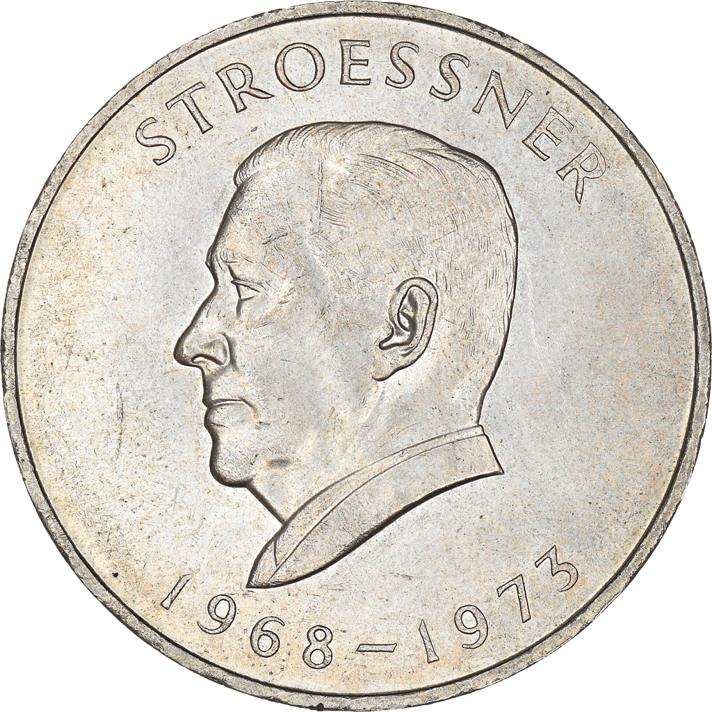 Coin, Paraguay, 300 Guaranies, 1968, , Silver, KM:29