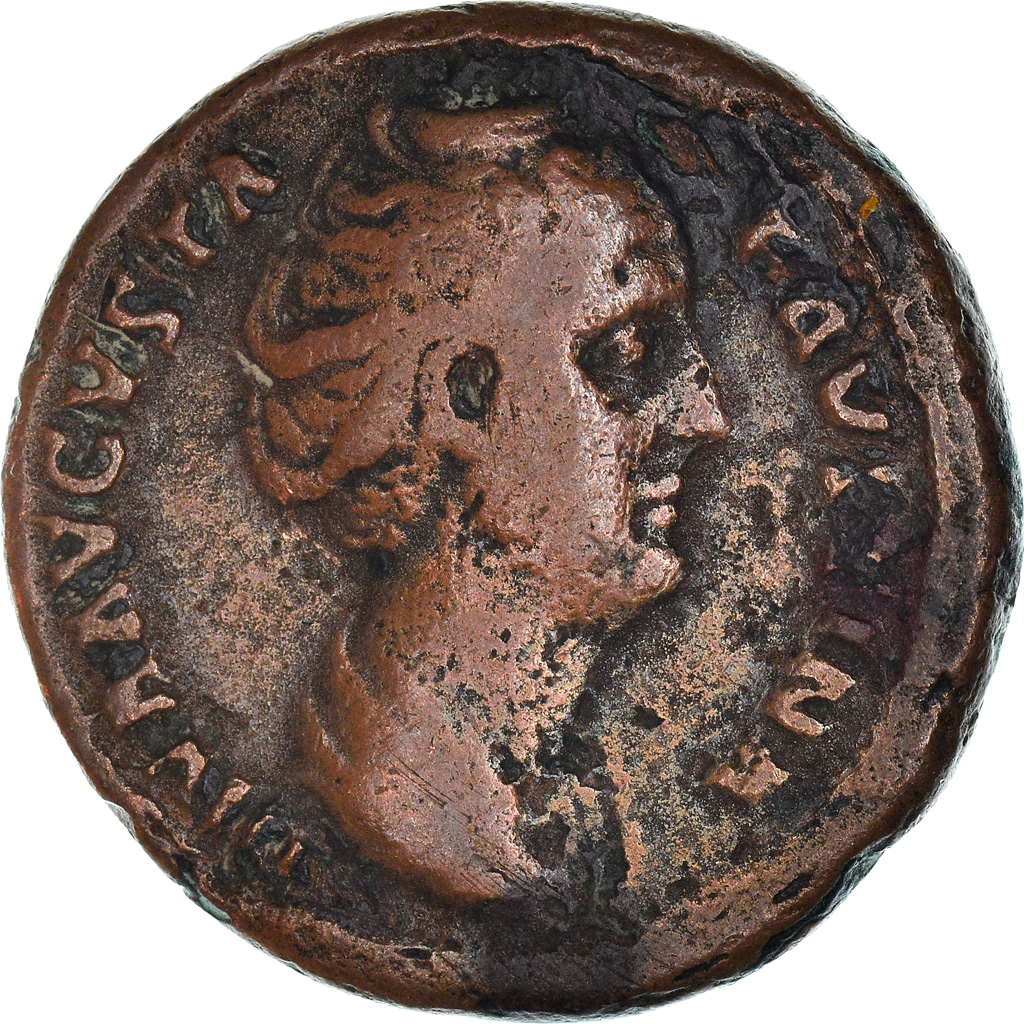Coin, Diva Faustina I, As, After 141 AD, Rome, VF(30-35), Bronze