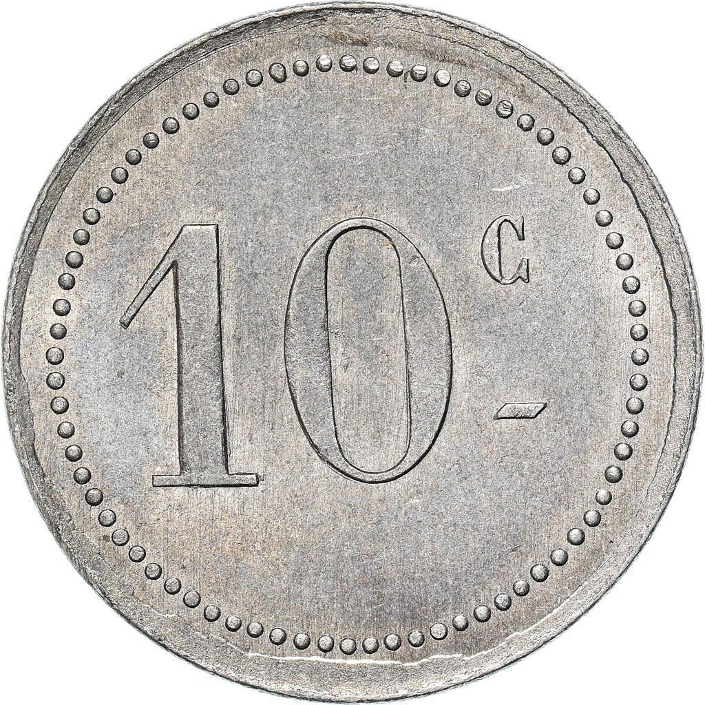 Coin, Algeria, Chambre de Commerce, Bône, 10 Centimes, , Aluminum