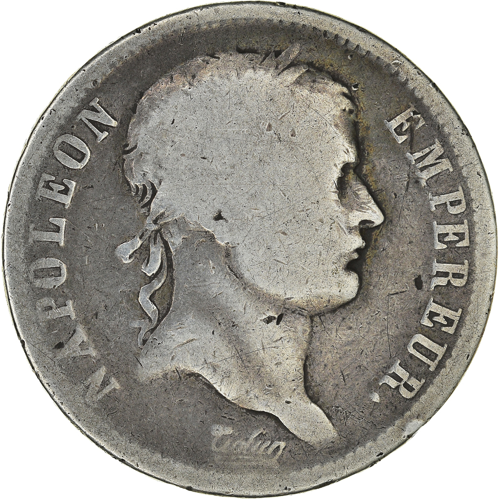 Coin, France, Napoléon I, 2 Francs, 1809, Marseille, , Silver