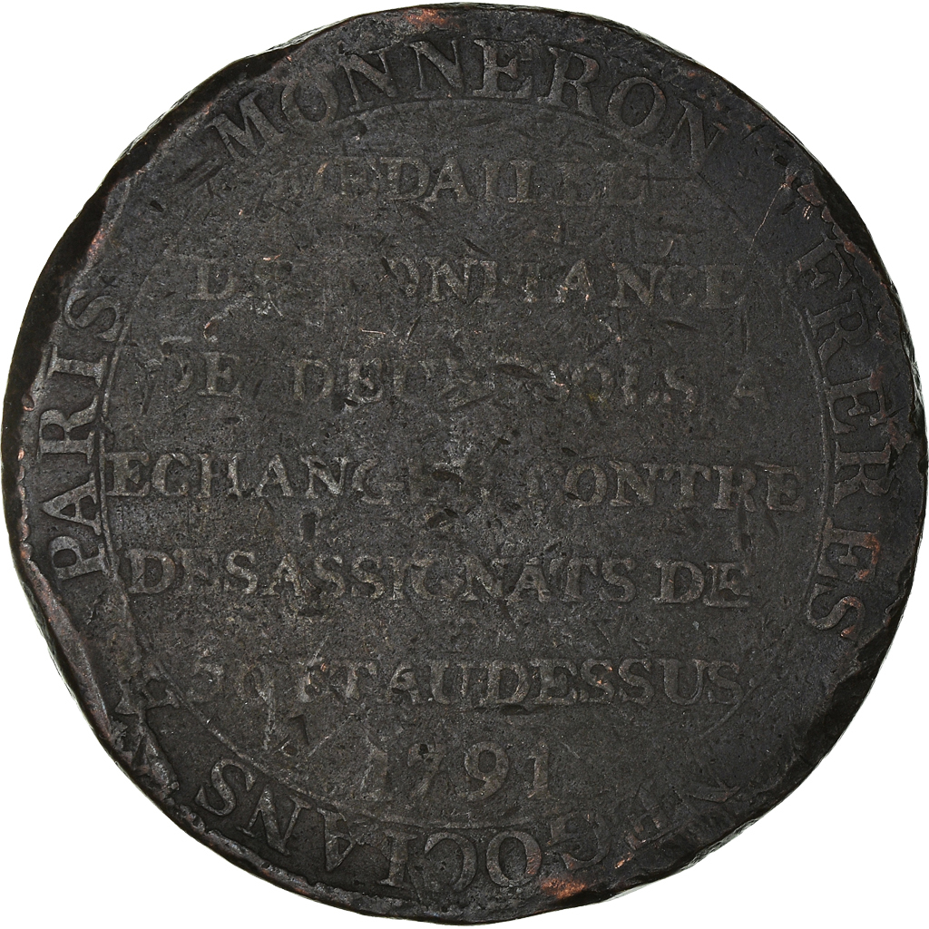 Coin, France, 2 Sols, 1791, , Bronze, KM:Tn23, Brandon:217