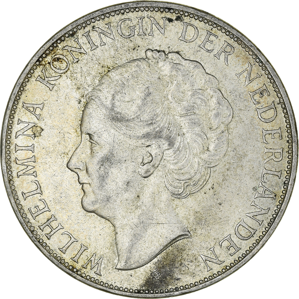 Coin, Netherlands, Wilhelmina I, 2-1/2 Gulden, 1938, , Silver, KM:165