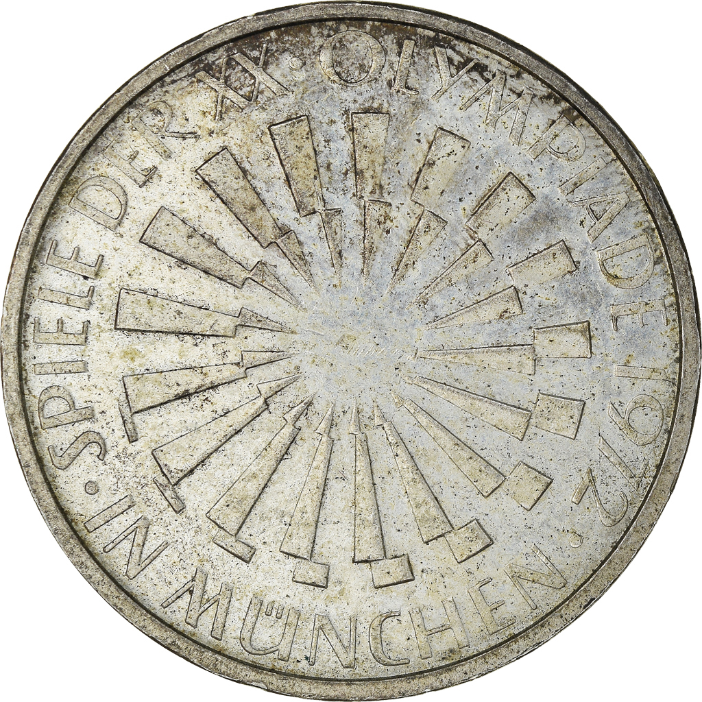 Coin, GERMANY - FEDERAL REPUBLIC, 10 Mark, 1972, Stuttgart, , Silver
