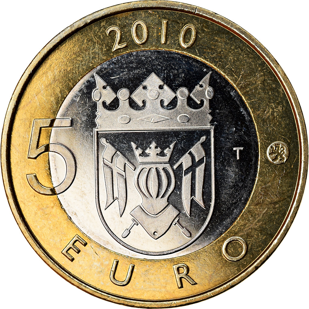 Finland, 5 Euro, Province sud-ouest, 2010, , Bi-Metallic, KM:158
