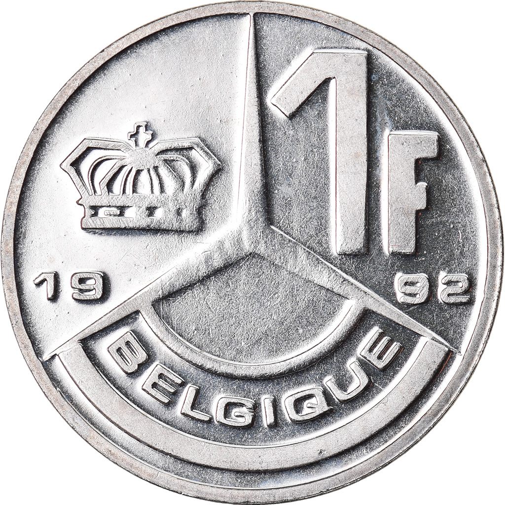 Coin, Belgium, Franc, 1992, , Nickel Plated Iron, KM:170