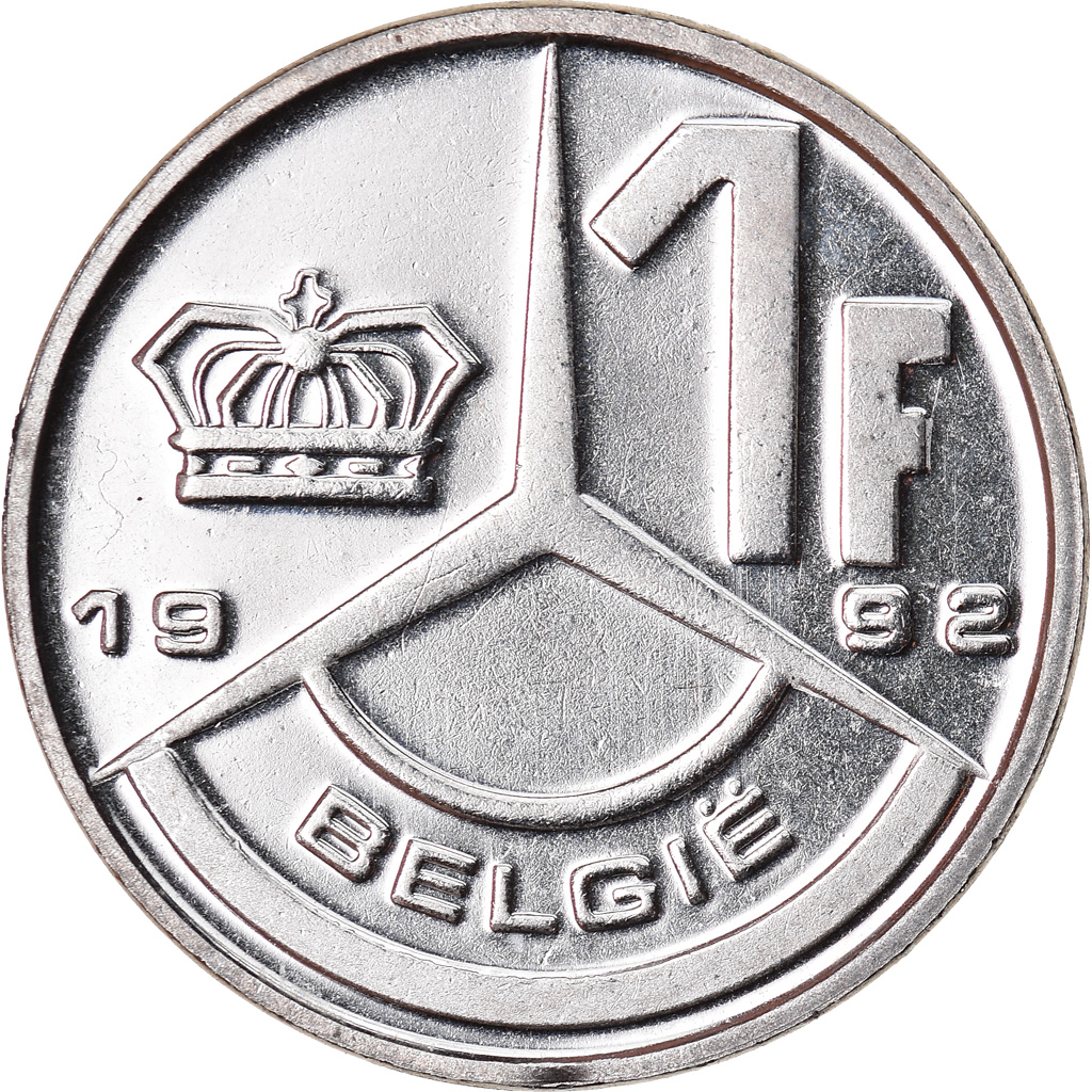 Coin, Belgium, Franc, 1992, , Nickel Plated Iron, KM:171