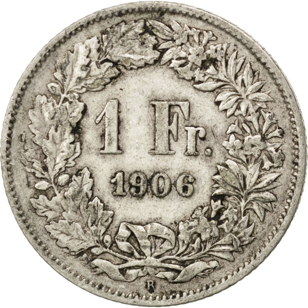 Coin, Switzerland, Franc, 1906, Bern, , Silver, KM:24