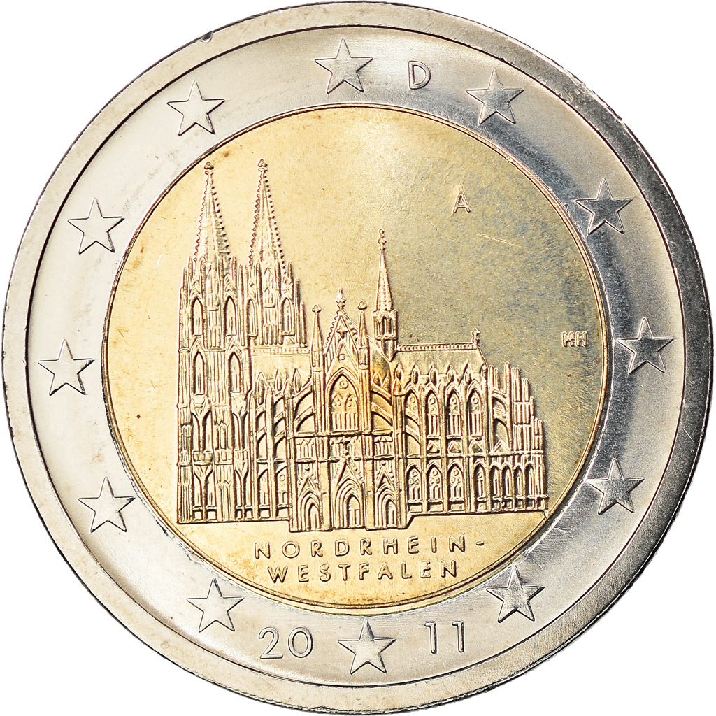 Bundesrepublik Deutschland, 2 Euro, Cologne, 2011, Berlin, UNZ, Bi-Metallic