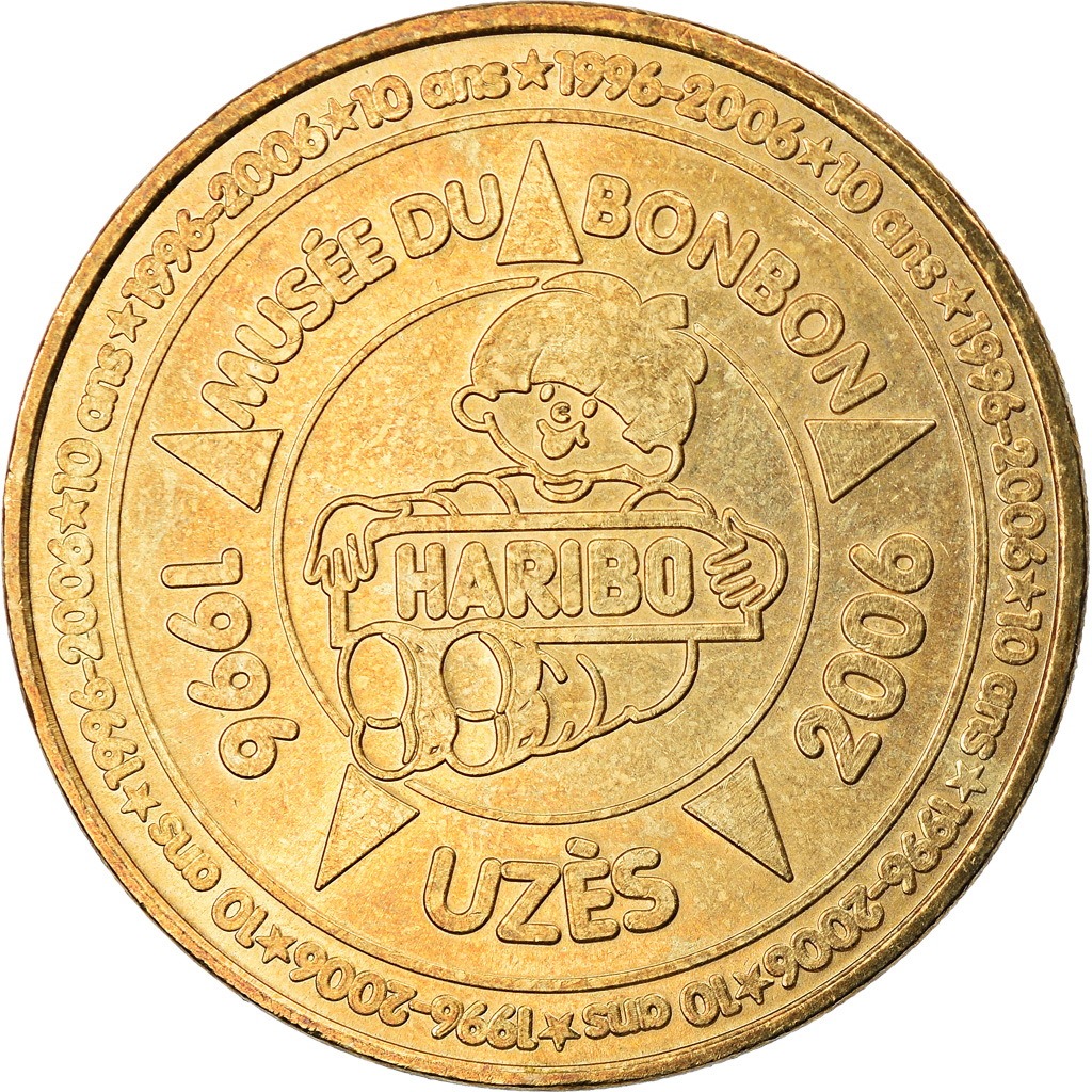 France, Token, Touristic token, Uzès - Haribo n°1, Arts & Culture, 2006, MDP