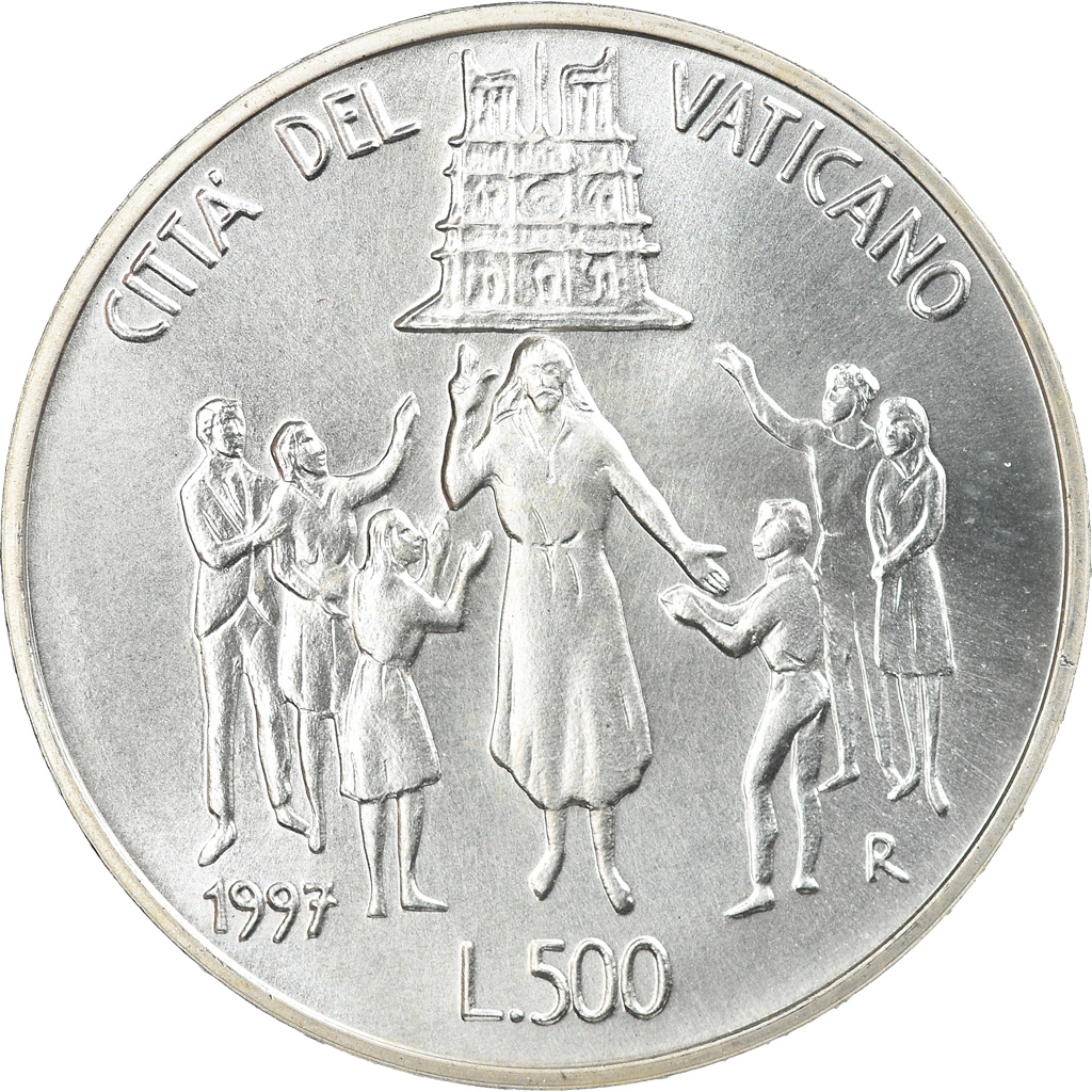 Coin, VATICAN CITY, John Paul II, 500 Lire, 1997, Roma, , Silver