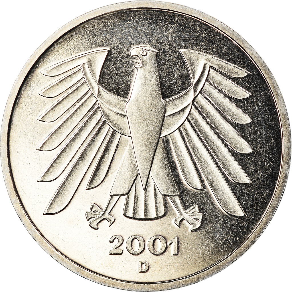 Coin, GERMANY - FEDERAL REPUBLIC, 5 Mark, 2001, Munich, , Copper-Nickel