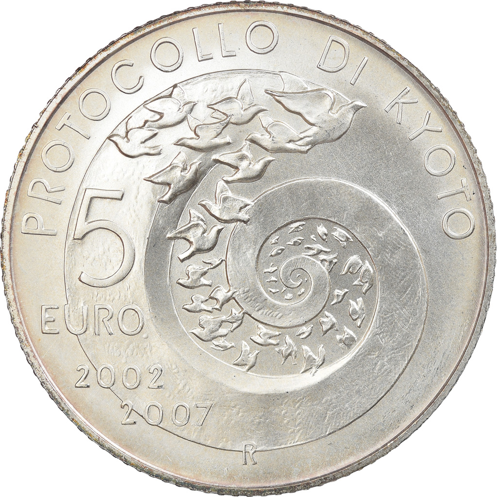 Italie, 5 Euro, 2007, Rome, FDC, Argent, KM:291