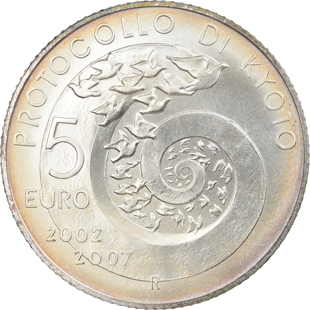 Italie, 5 Euro, 2007, Rome, FDC, Argent, KM:291