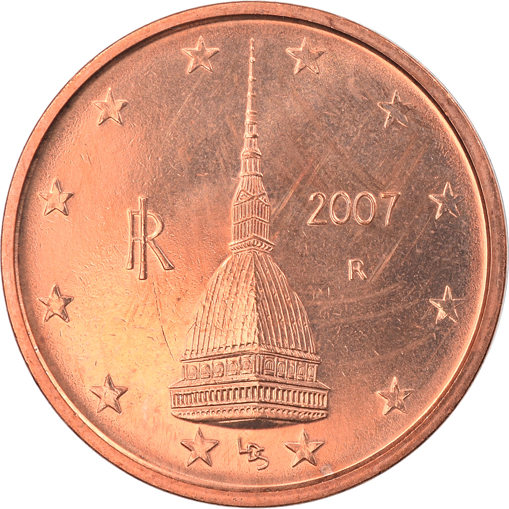 Italien, 2 Euro Cent, 2007, Rome, STGL, Copper Plated Steel, KM:211