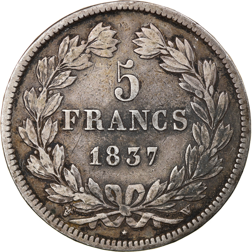 Coin, France, Louis-Philippe, 5 Francs, 1837, Lille, , Silver