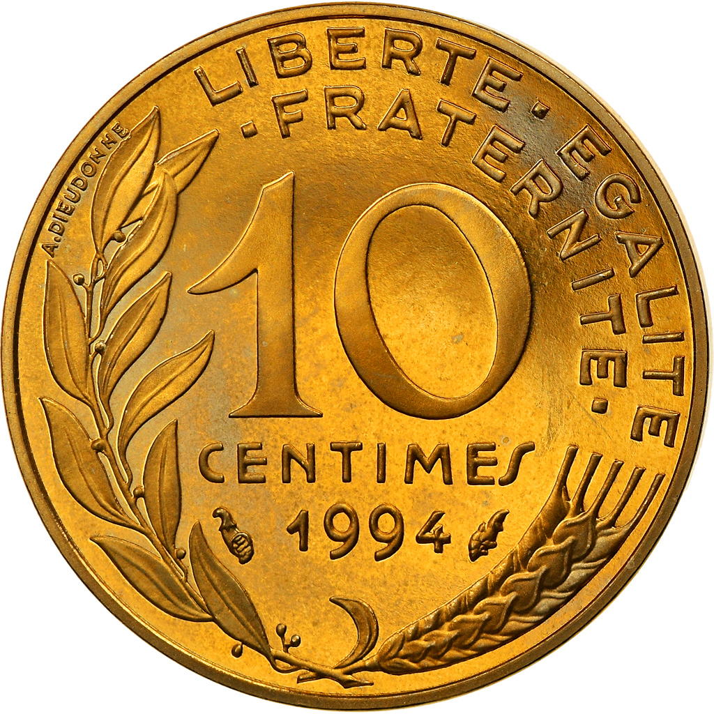 Coin, France, Marianne, 10 Centimes, 1994, Paris, BE, , Aluminum-Bronze