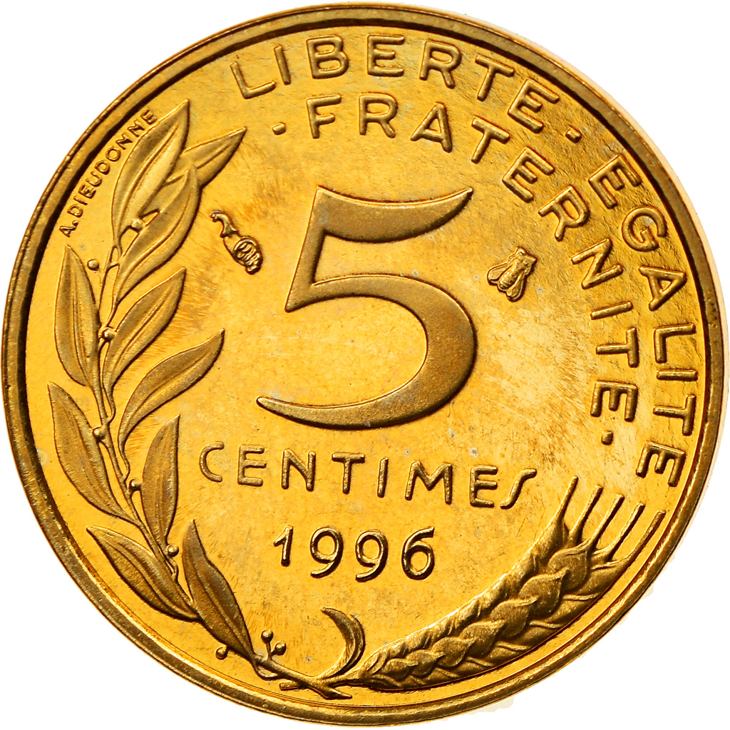 Coin, France, Marianne, 5 Centimes, 1996, Paris, BE, , Aluminum-Bronze