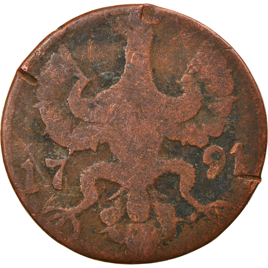 Coin, German States, AACHEN, 12 Heller, 1791, , Copper, KM:51