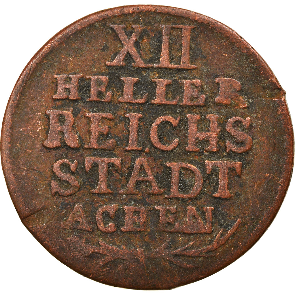 Coin, German States, AACHEN, 12 Heller, 1791, , Copper, KM:51