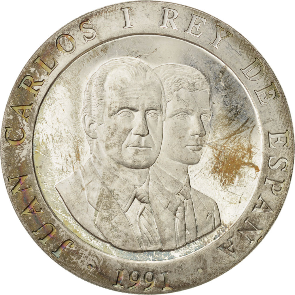 Coin, Spain, Juan Carlos I, 2000 Pesetas, 1991, , Silver, KM:887