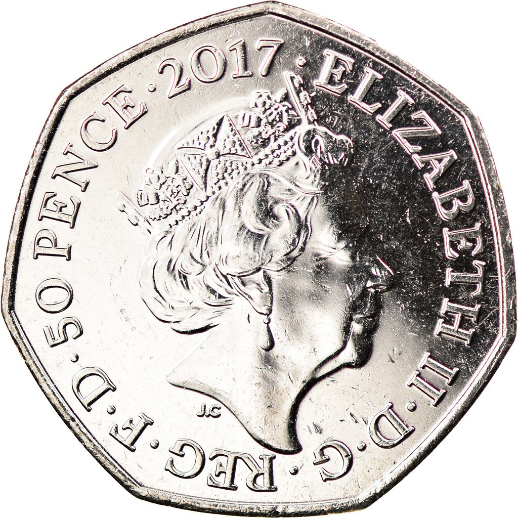 Coin, Gibraltar, 50 Pence, 2017, Benjamin Bunny, , Copper-nickel