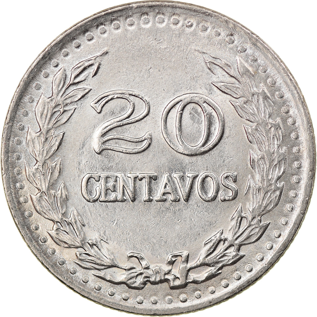 Coin, Colombia, 20 Centavos, 1973, , Nickel Clad Steel, KM:246.1