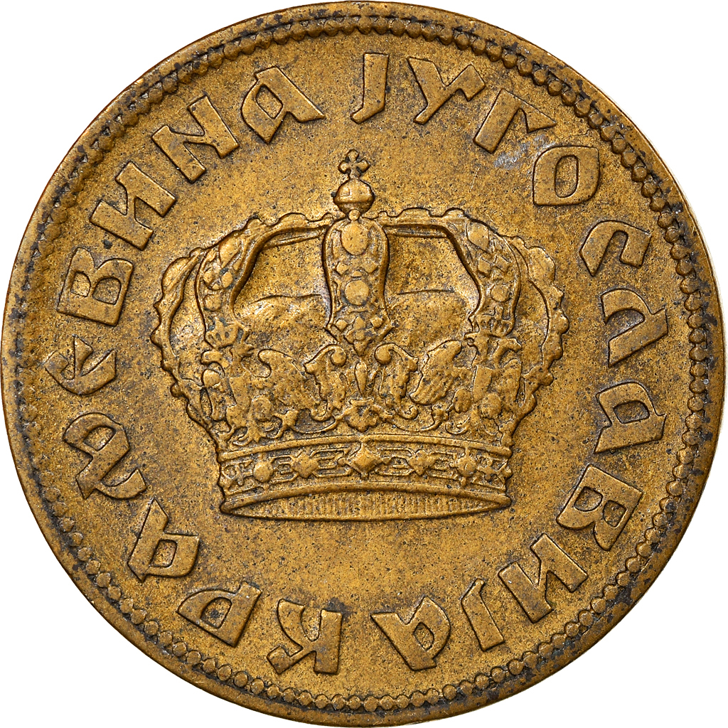 Moneda, Yugoslavia, Petar II, 2 Dinara, 1938, Budapest, MBC, Aluminio - bronce